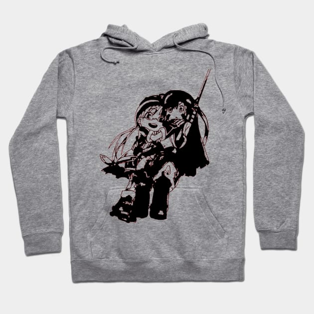 Made in Abyss Reg and Riko delving Hoodie by OtakuPapercraft